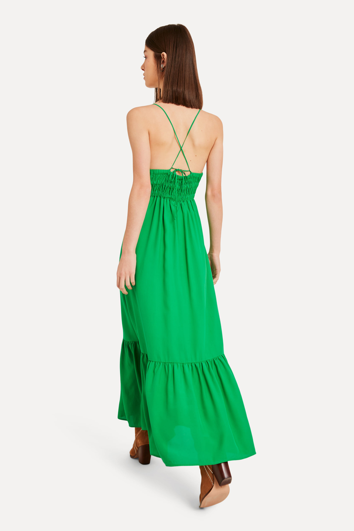 Vestido Verde Reserva Decote V
