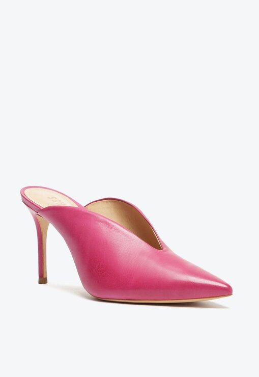 SAPATO MULE ROSA SCHUTZ SALTO CAMURÇA