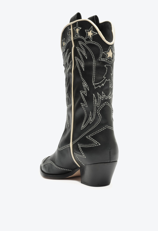 Bota Western S-Cicera Couro Preta