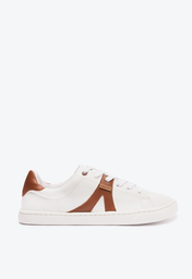 Tênis De Amarrar Branco Anacapri Detalhe Marrom