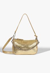 Bolsa Tiracolo Dourada Schutz Baguete Emmy Couro