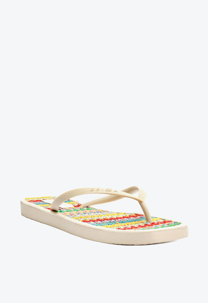 Chinelo De Dedo Brizza Panacota Square Crochê