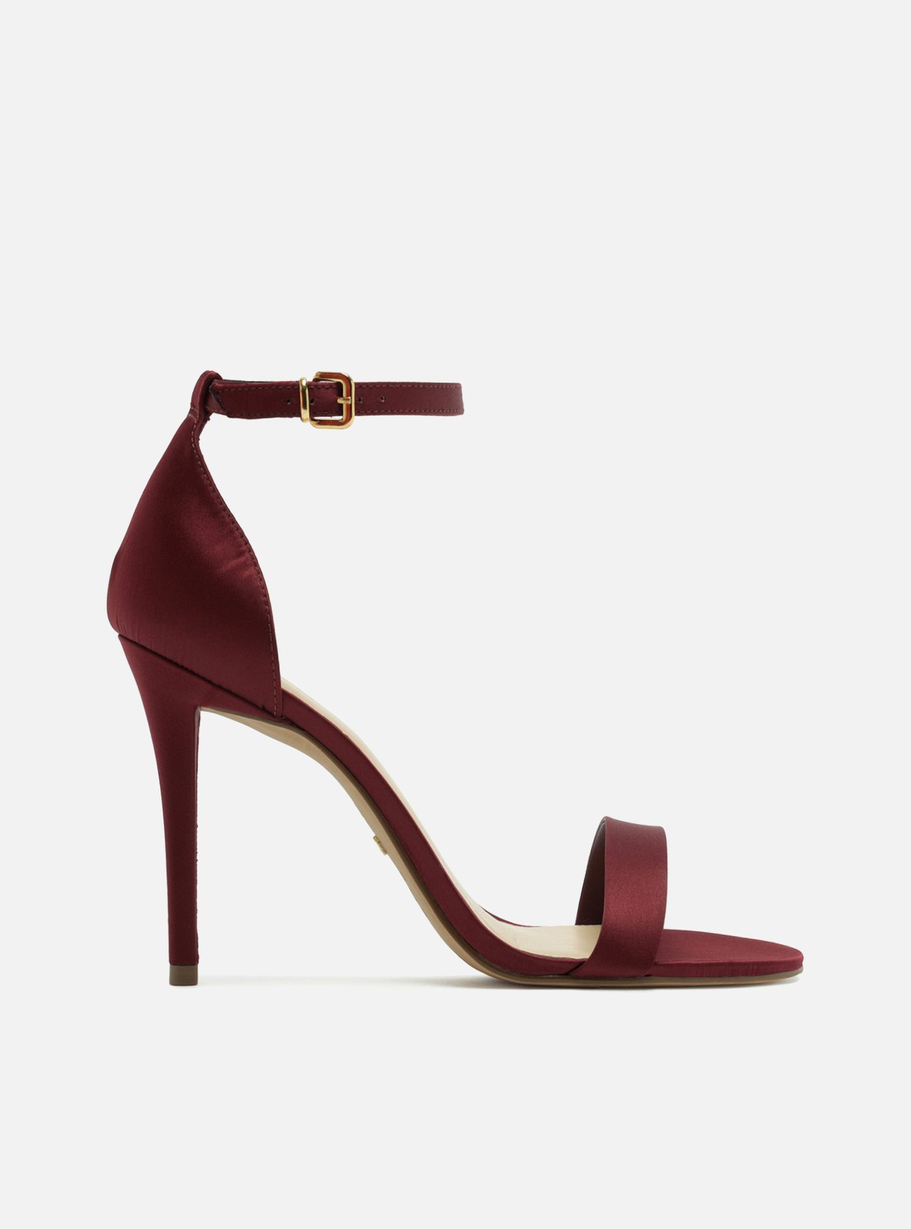 Sandália Bordô Nobuck Salto Alto Fino Isabelli ZZ MALL