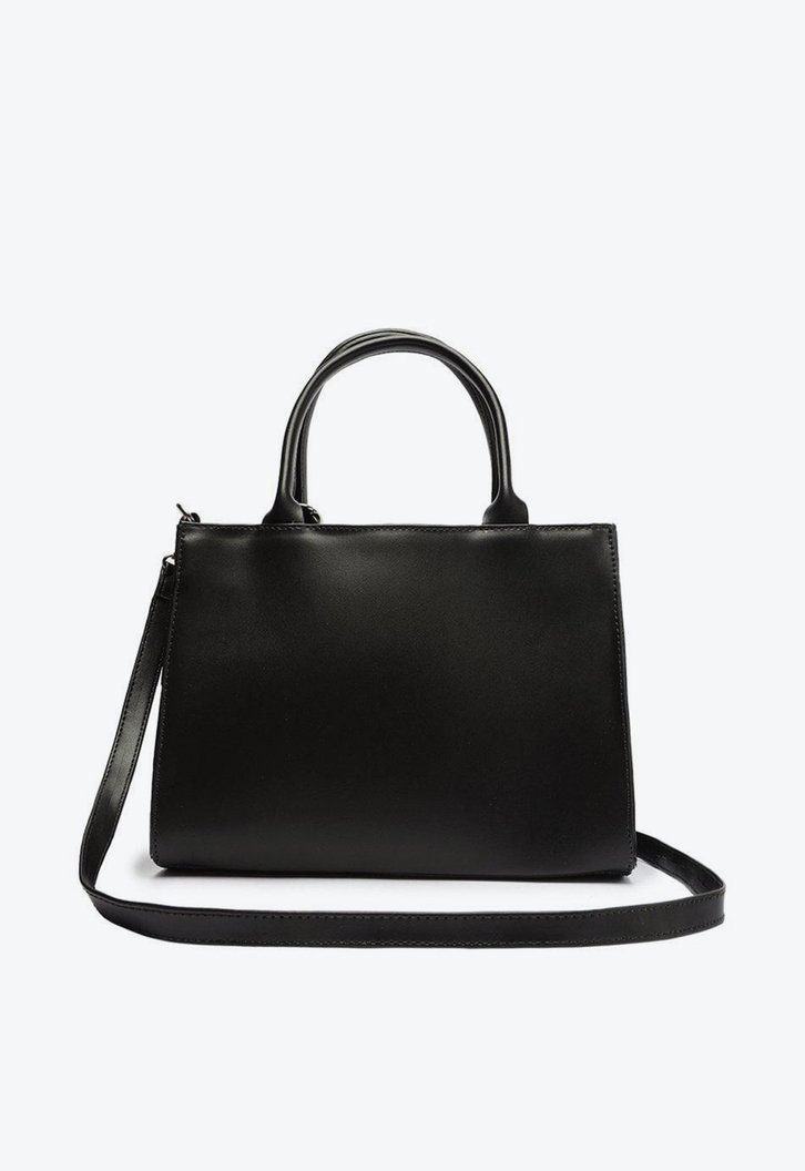 Bolsa Tote Preta Correntes Média