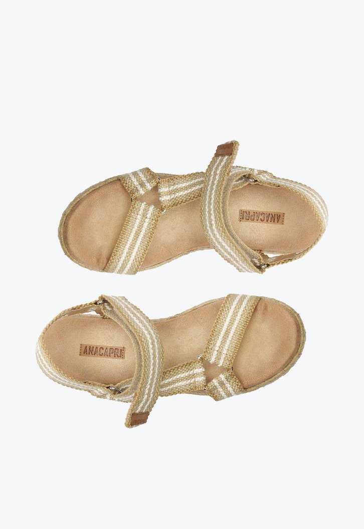 Sandália Flatform Marrom Anacapri Luna Tira Fita Sport