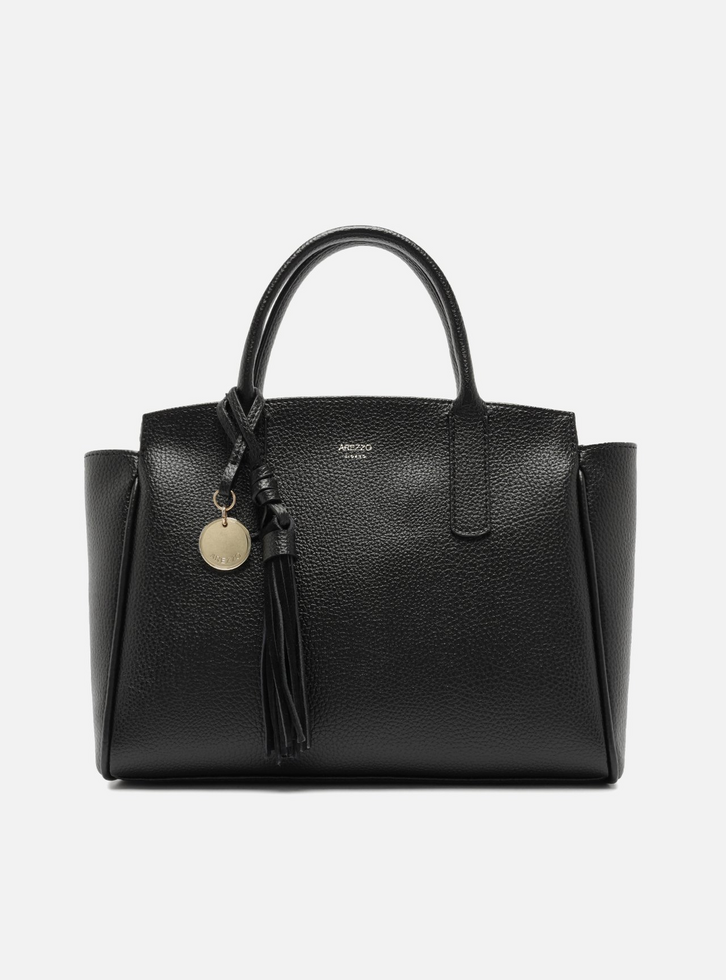Bolsa Tote Preta Grande Charm Barbicacho