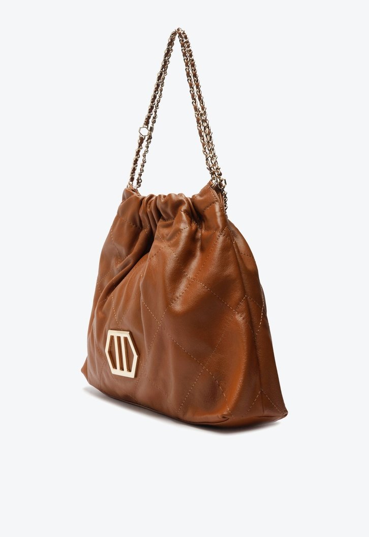Bolsa Hobo Marrom Arezzo Couro Esther Grande