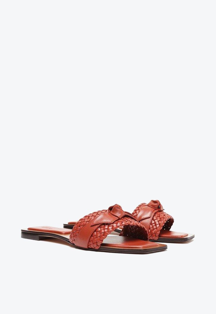 Clarita Woven Slide Flat Henna