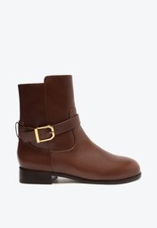Bota Marrom Escuro Arezzo Couro Cano Curto Savannah