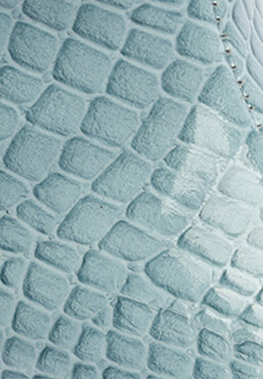 BOTA AZUL SCHUTZ SALTO ANABELA ASYA UP COURO CROCO