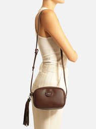 Bolsa Tiracolo Marrom Pequena Tag Barbicacho