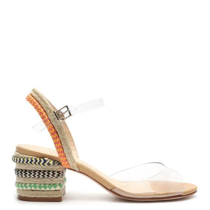 Sandália Schutz Block Heel Natural Vinil | ZZ MALL