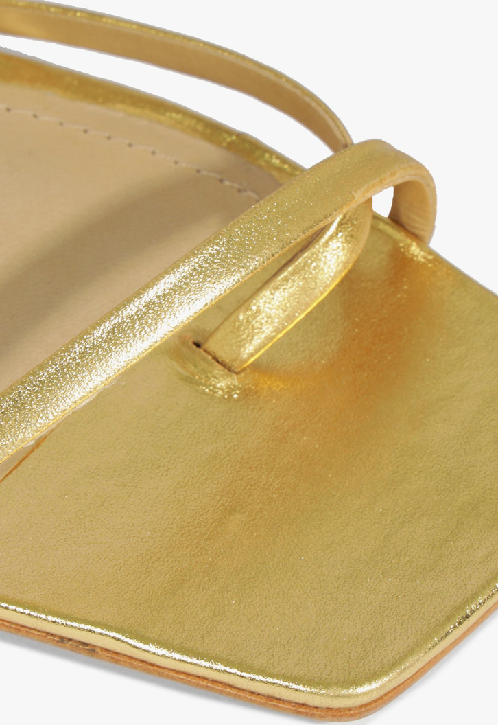 Sandália Strings Salto Gold