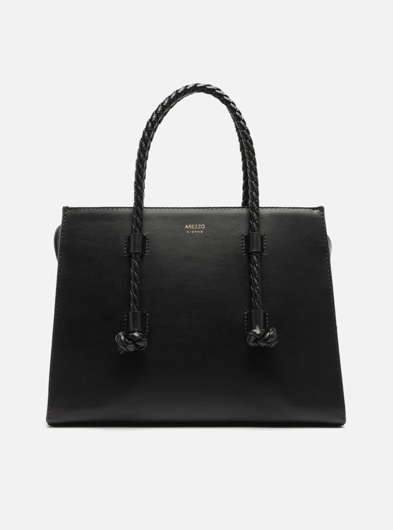 Bolsa Tote Preta Grande Alças Corda | ZZ MALL