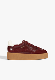 Tênis Flatform Couro Vermelho