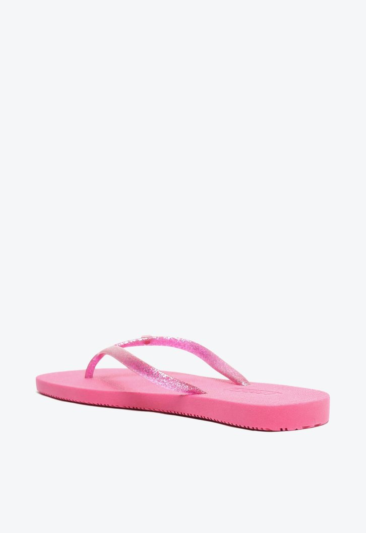 Chinelo De Dedo Rosa Brizza Tira Metalizada