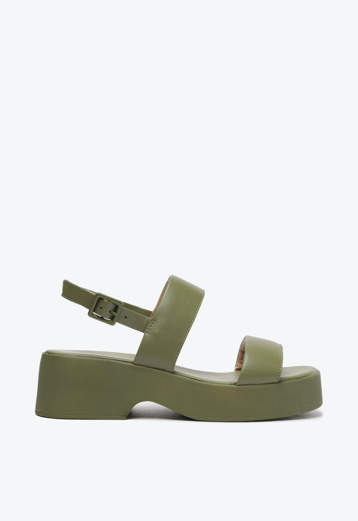 Sandália Flatform Verde Anacapri Mirella Duas Tiras
