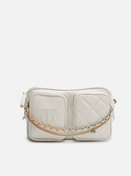 Bolsa Tiracolo Branca Arezzo Couro Média Bolsos