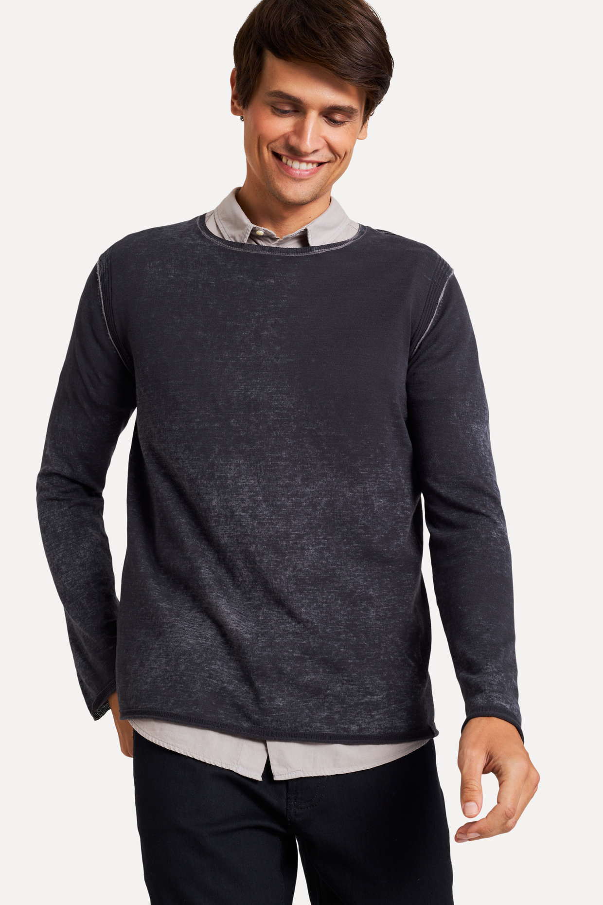 Tricot Preto Reserva Leve Marmorizado | ZZ MALL