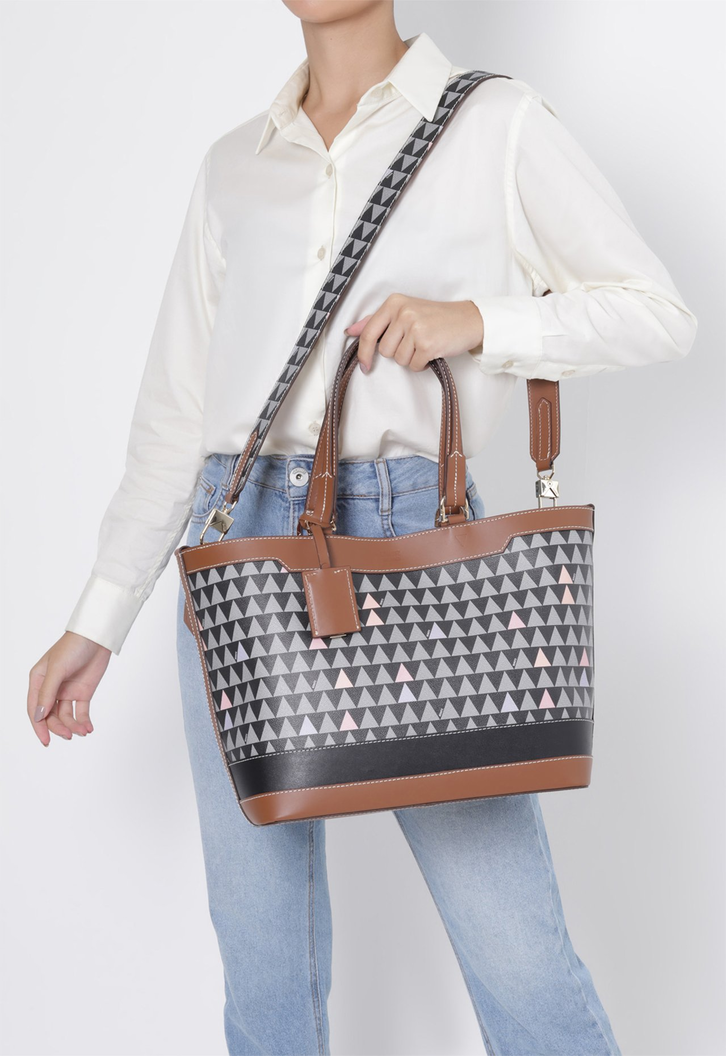 Bolsa Tote Preta Schutz Neo Emma Triangle