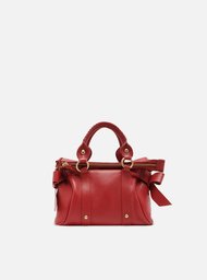 Bolsa Tote Vermelha Arezzo Couro Pequena Alças Mix