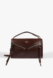 Bolsa Mini Tote Olivia Couro Camurça Marrom