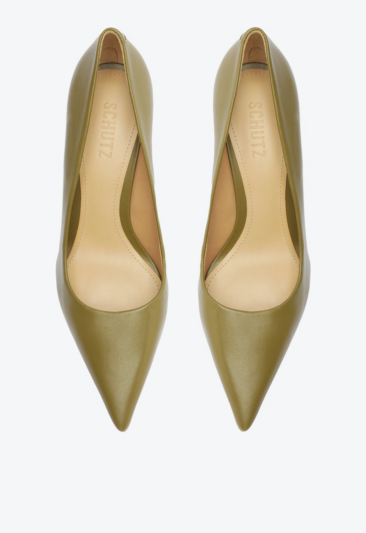 Scarpin Verde Schutz New Carry Over I Couro | ZZ MALL