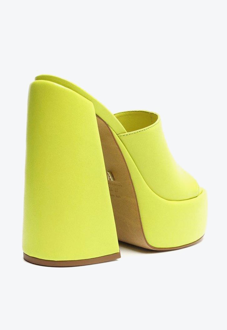 Sandália Meia Pata Verde Arezzo Couro Karen