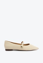 Sapatilha Rasteira Off-white Anacapri Bico Fino Preppy