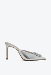 Sapato Mule Prata Schutz Anna Verniz