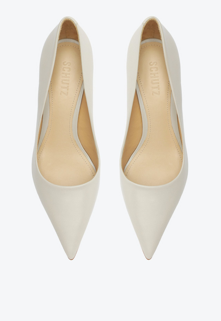 Scarpin Couro Cinza