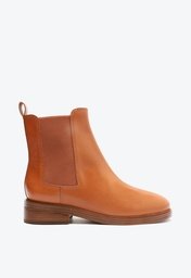 Bota Marrom Arezzo Chelsea Couro Cano Curto Elástico