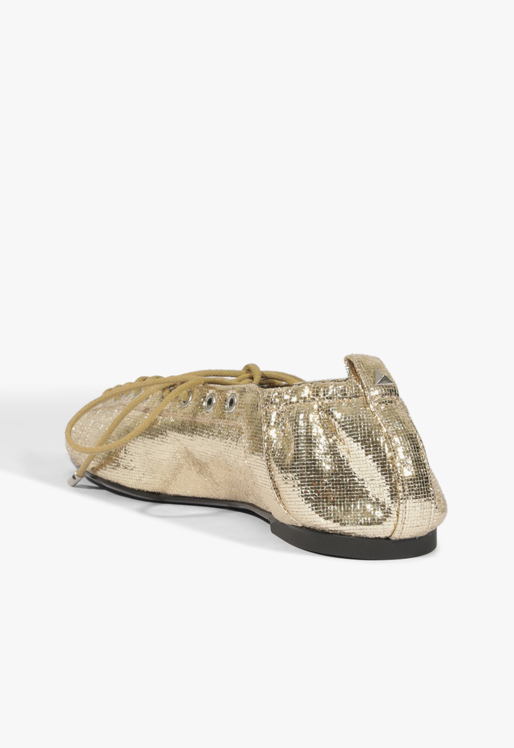 Sapatilha Ballerina Lola Dourada