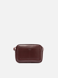 Bolsa Tiracolo Vinho Pequena Bolso Costuras