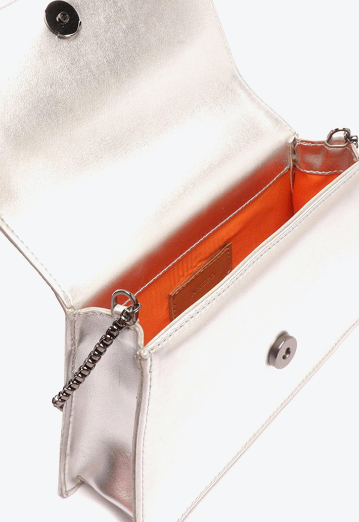 Bolsa Tiracolo Prata Arezzo Gilda Média