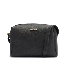 Bolsa Tiracolo Média Arredondada Preta