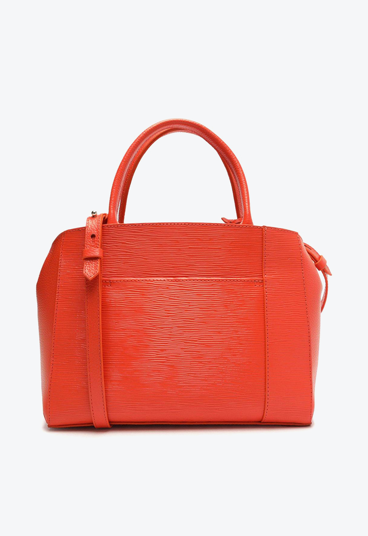 Bolsa Tote Laranja Arezzo Couro Wave Bella Grande