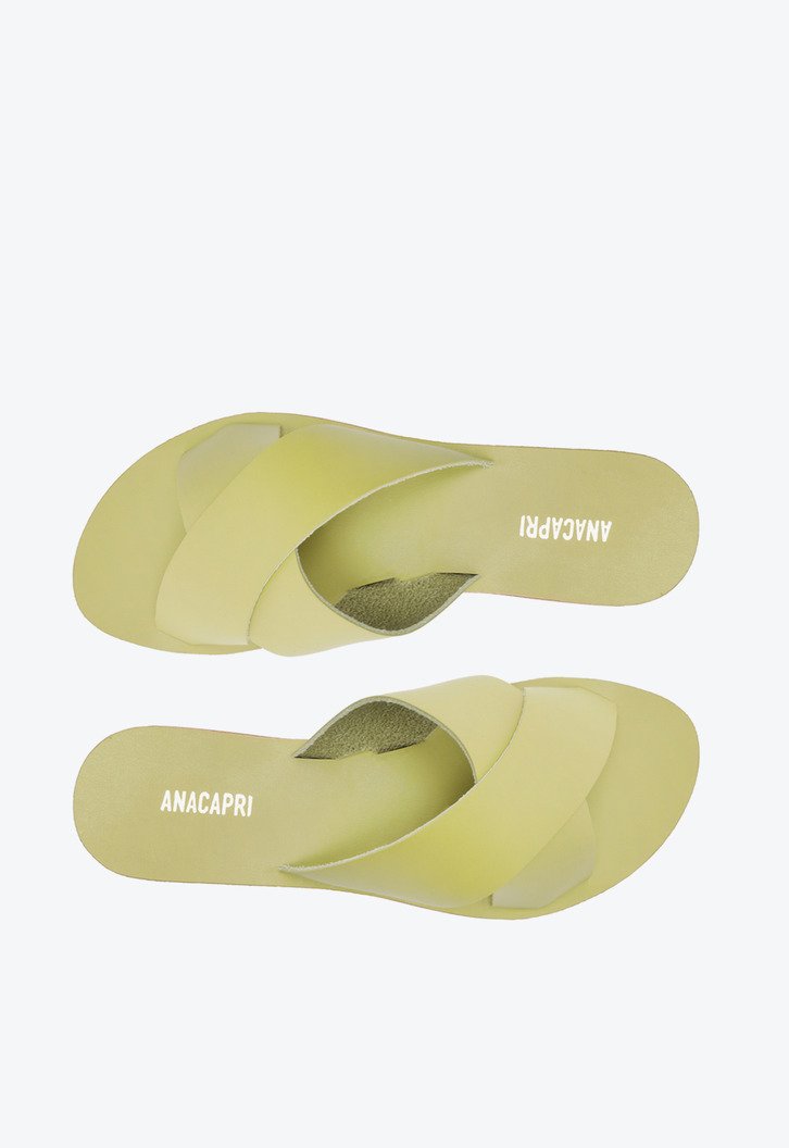 Rasteira Verde Anacapri Tiras Cruzadas Monocolor | ZZ MALL