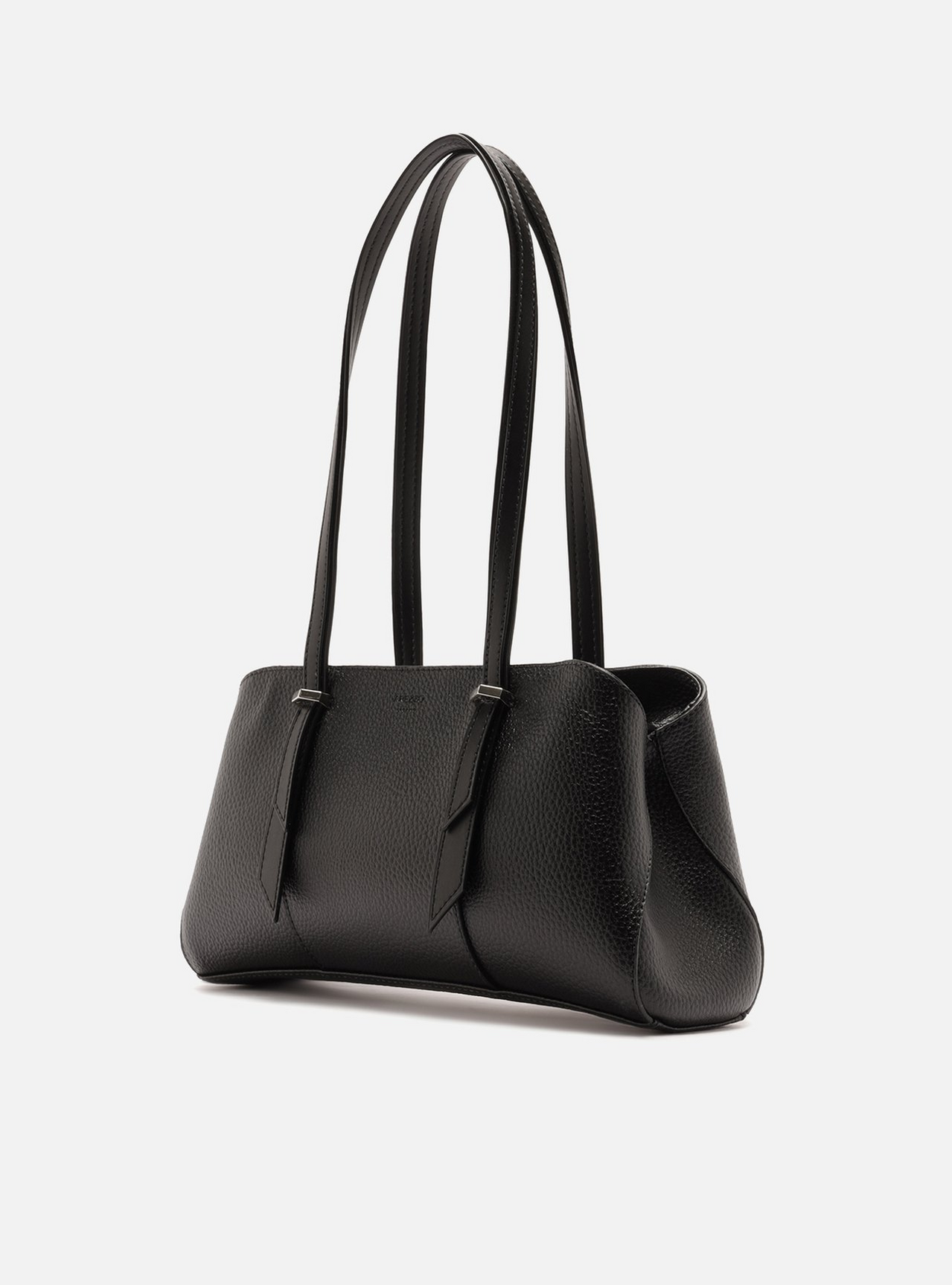 Bolsa Shoulder Preta Texturizada Grande Alças Duplas | ZZ MALL