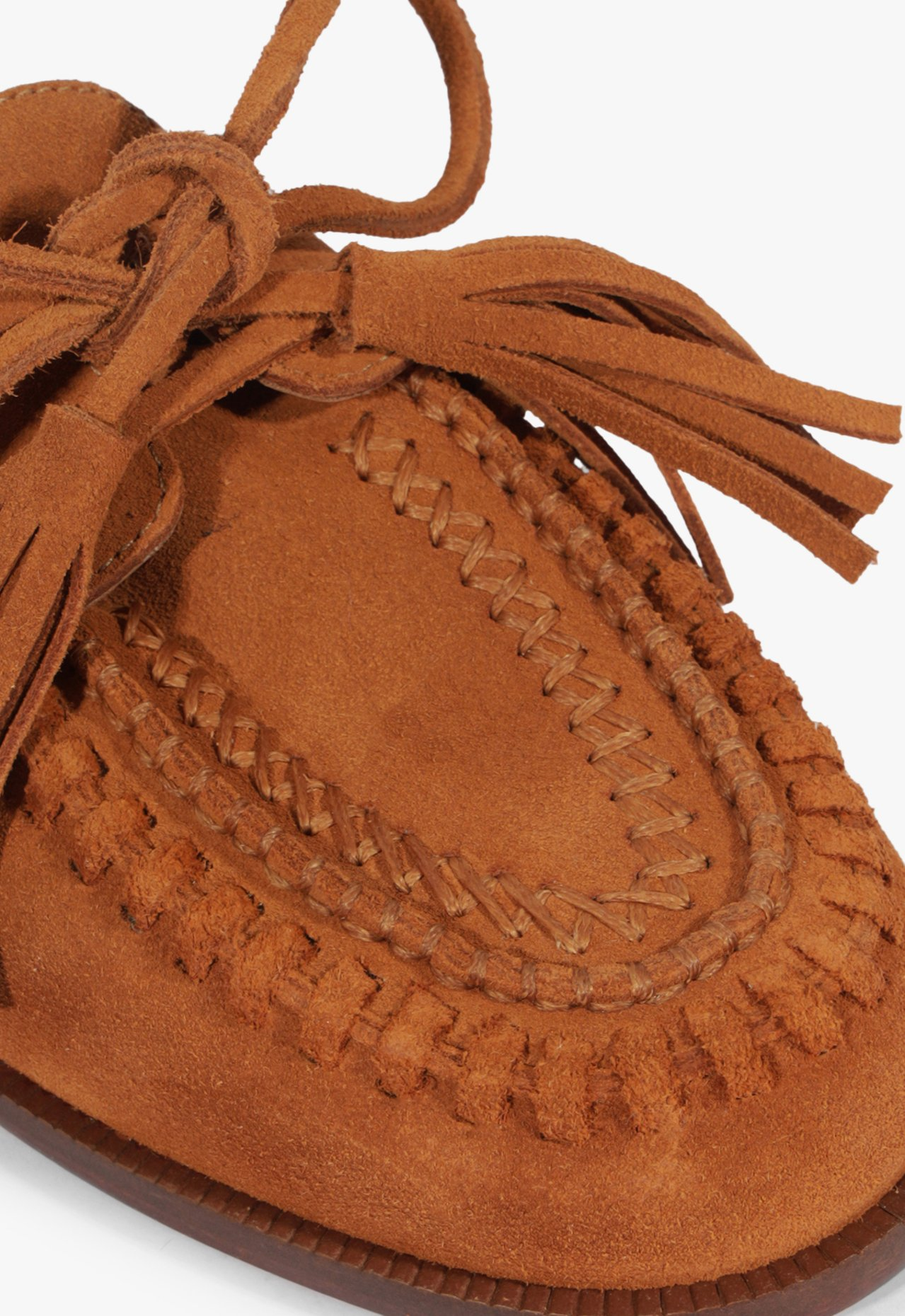 Mule Mocassim Kim Camurça Marrom | ZZ MALL