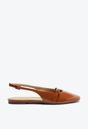 Sapatilha Marrom Anacapri Slingback Bonéca Verniz