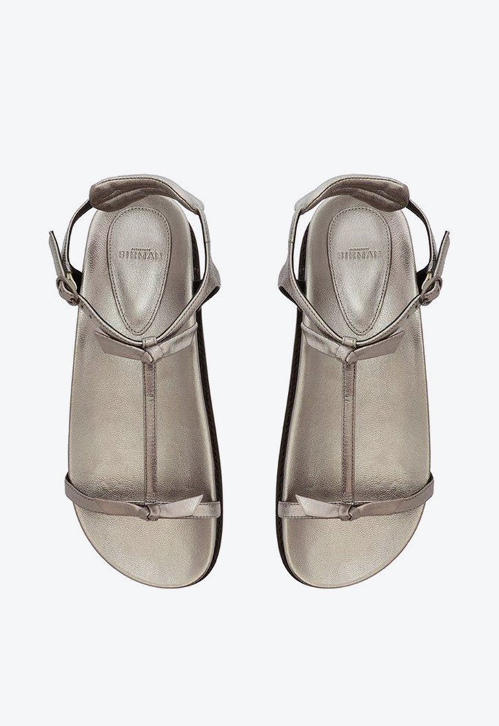Slim Clarita Sport Sandal Leather Grafite