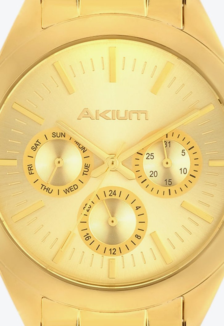 Relógio Dourado Life By Vivara Akium Lady Fine Sport Feminino Aço