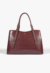Bolsa Tote Grande Maeve Croco Marrom | ZZ MALL