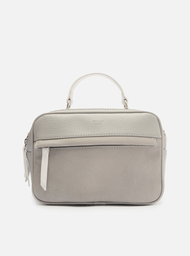 Bolsa Tiracolo Cinza Arezzo Prione Média