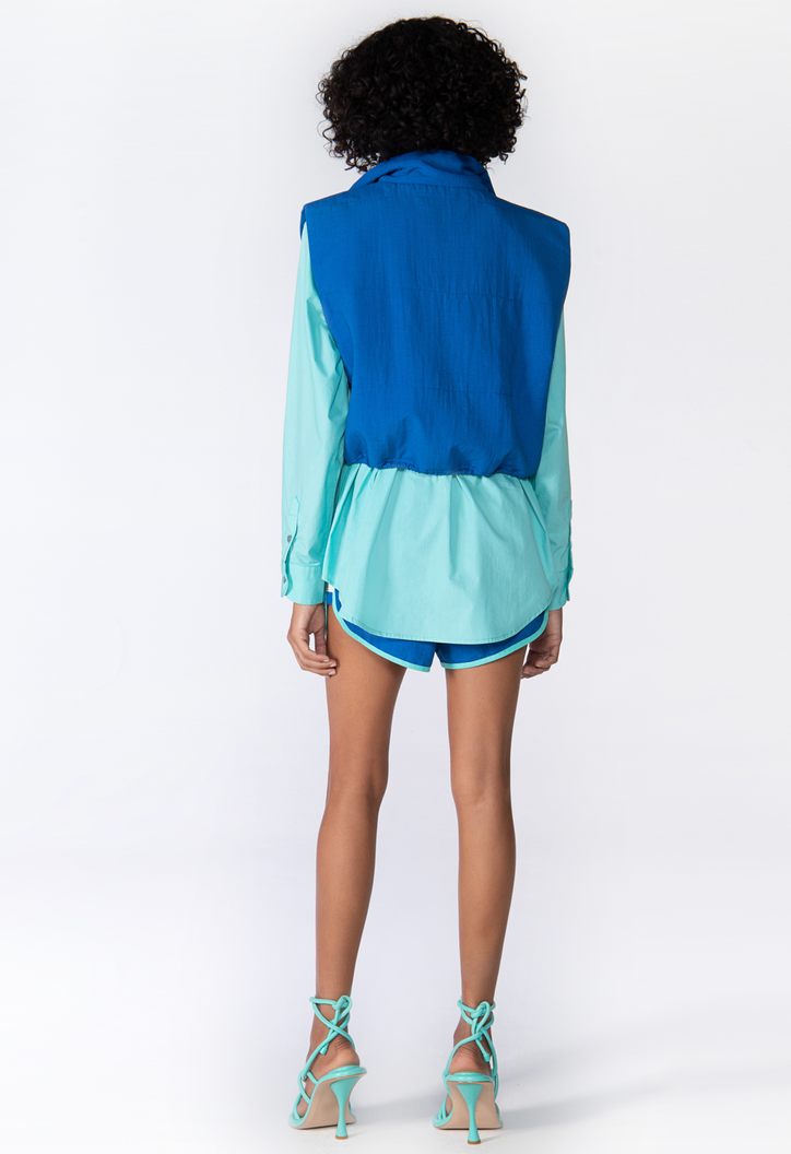 COLETE PUFFER AZUL SCHUTZ CATARINA NYLON