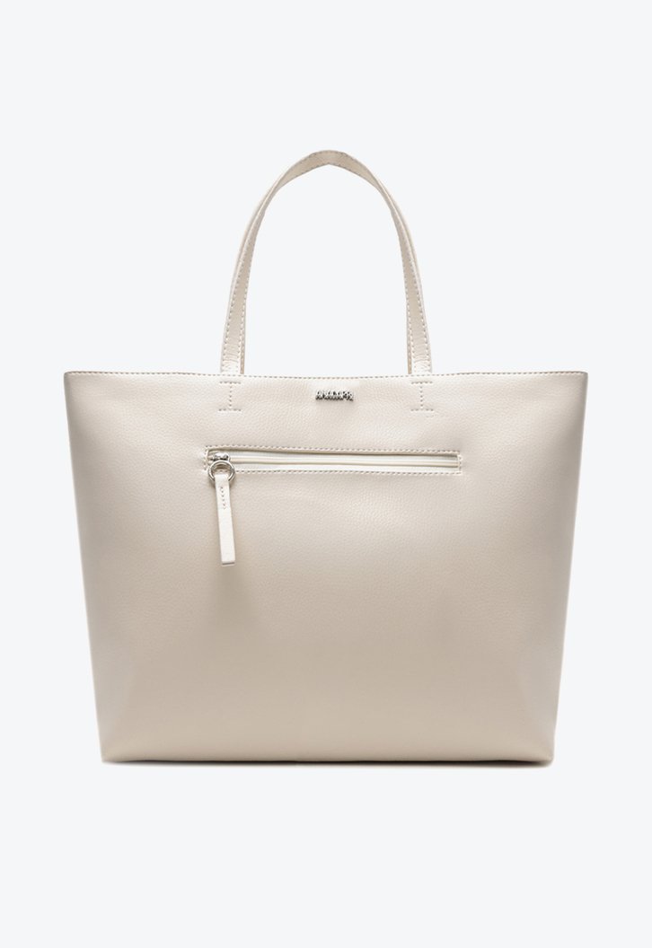 Bolsa Shopping Nude Zíper Grande