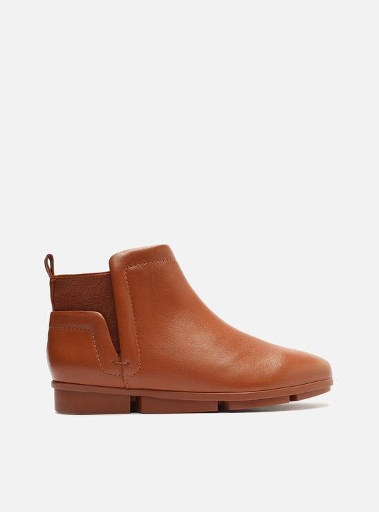 BOTA MARROM AREZZO COURO CANO CURTO SALTO BAIXO SOFT
