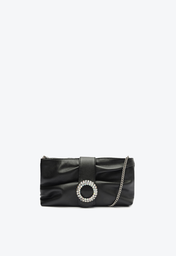 Bolsa Tiracolo Pouch Preta Schutz Evie Couro