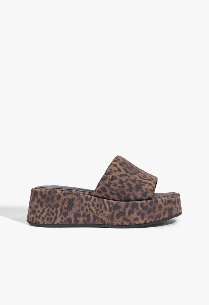 Papete Plataforma Cortiça Metais Animal Print